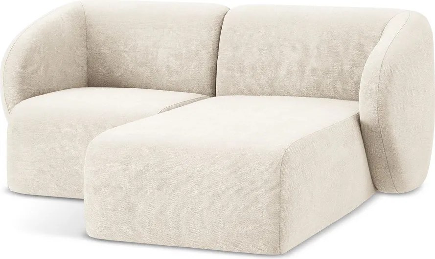 Béžová ženilková rohová pohovka (pravý roh/s leňoškou) Lani – Makamii