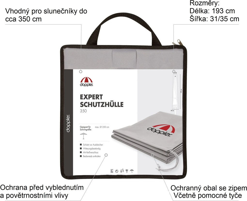 Doppler EXPERT - ochranný obal pre slnečníky do 3,5 m