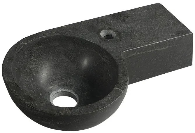 Sapho Sapho, BLOK kamenné umývadlo 40x10x23 cm, čierny Antracit, 2401-32