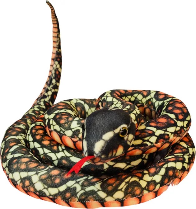 LEAN Toys Plyšový hnedý had Maskot 300 cm