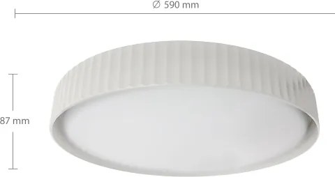 Brilagi - LED stmievateľné stropné svietidlo LUCIA LED/60W/230V priemer 59 cm biela, s diaľkovým ovládaním
