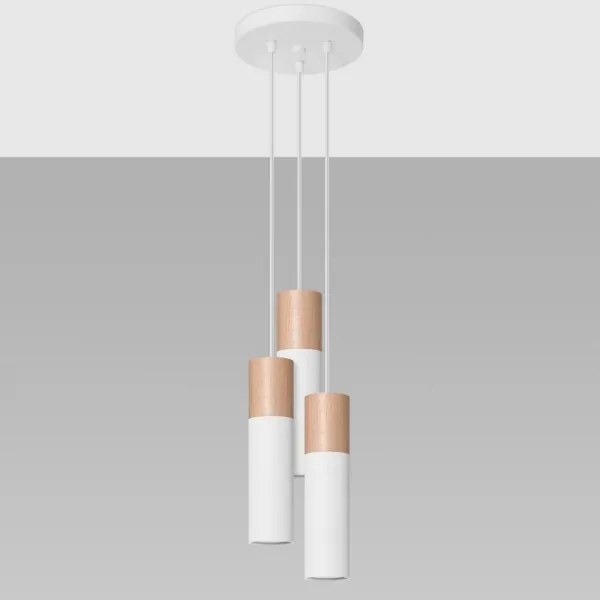 Sollux SL.1013 - Luster na lanku PABLO 3xGU10/40W/230V biela