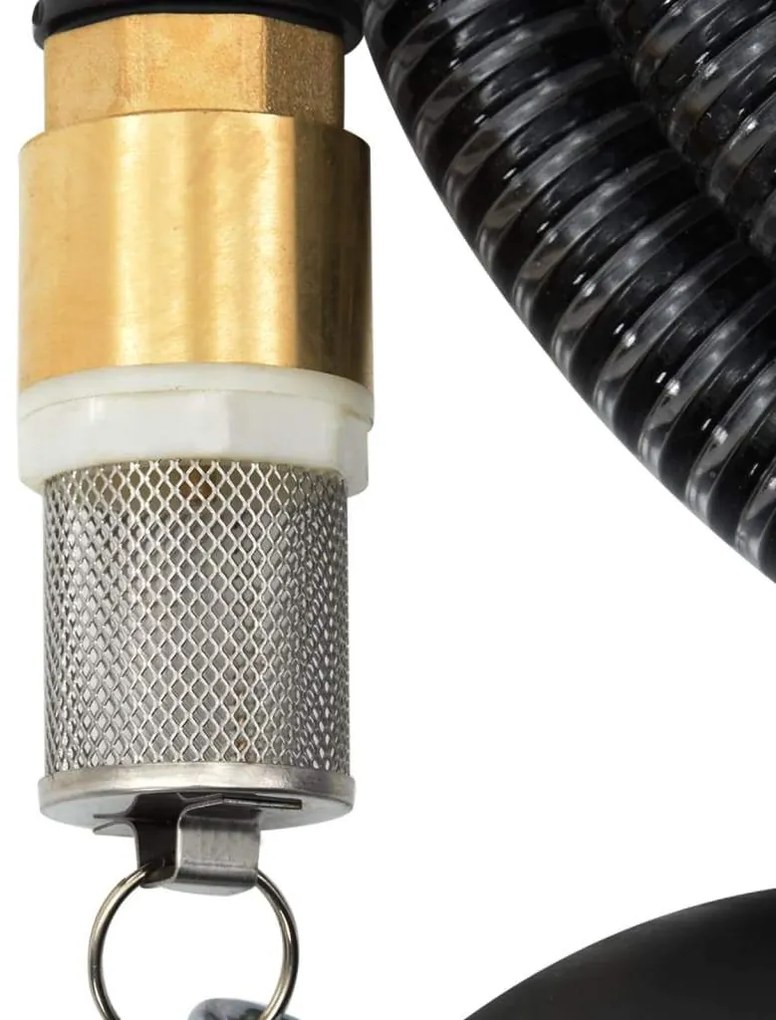 Odsávacia hadica s mosadznými spojkami, čierna 1,1" 7 m, PVC