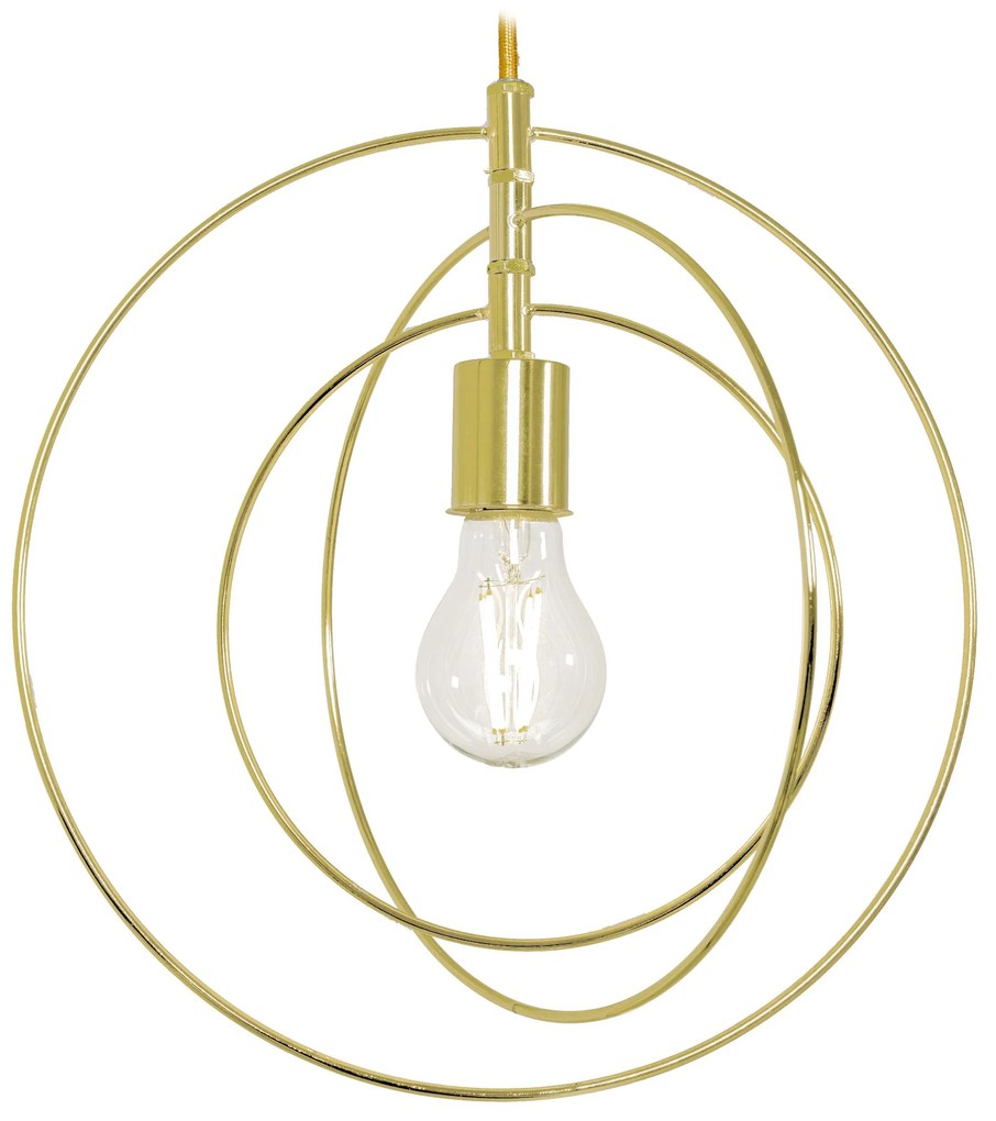 Toolight - závesná lampa E27 APP286-1CP, zlatá, OSW-08404