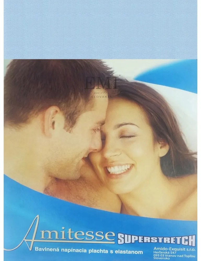 Plachta posteľná svetlomodrá superstretch, Plachta 180x200