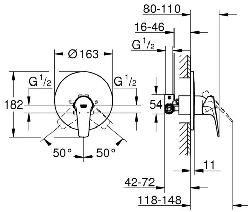 GROHE 29116000 - sprchová batéria START FLOW, lesklý chróm