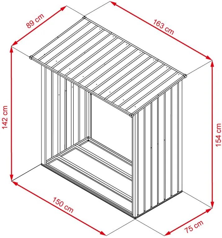 Prístrešok na drevo Avenberg BALTIC START - Hnedá
