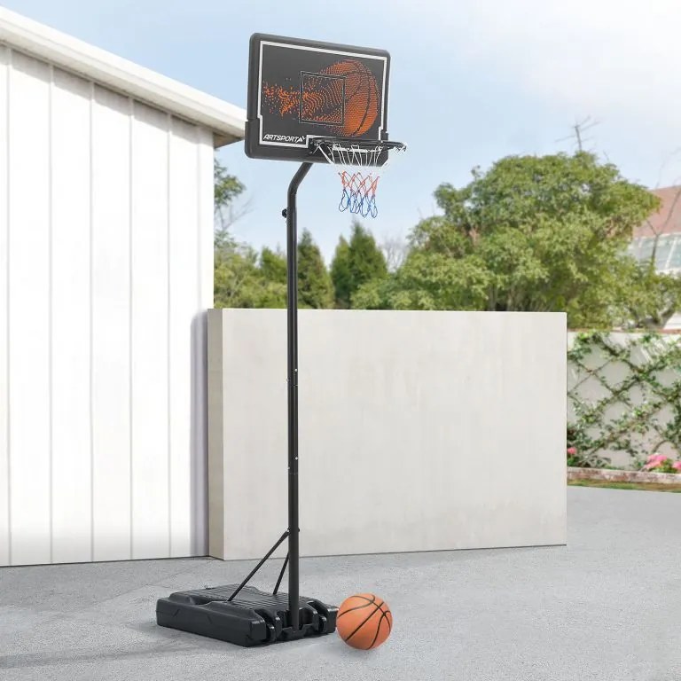 Basketbalový kôš s nastaviteľnou výškou na vonkajšie použiti