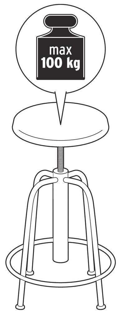 Stolička s dreveným sedadlom