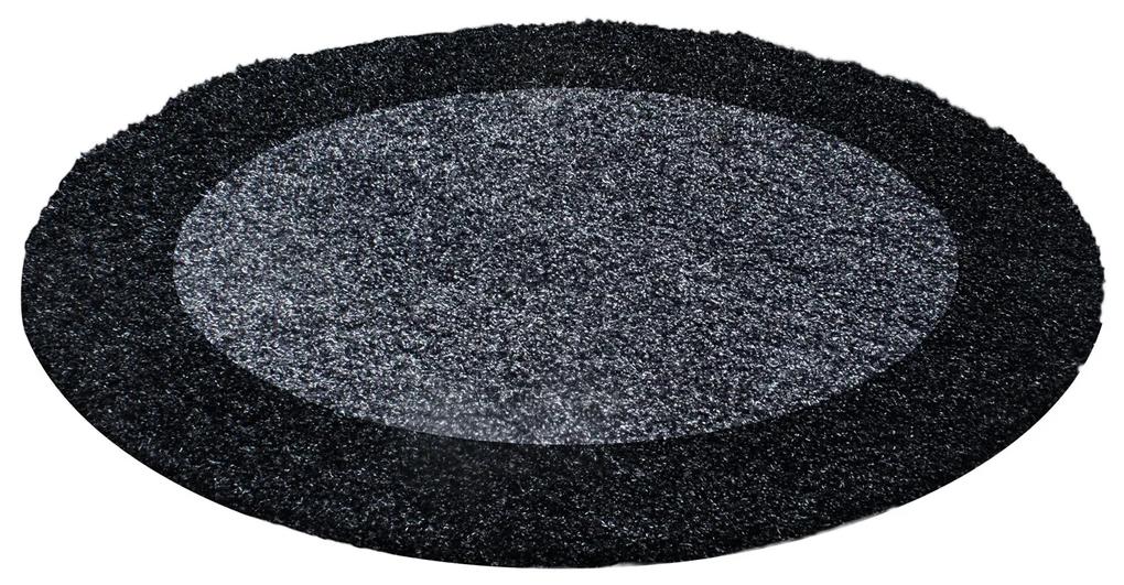 Ayyildiz koberce Kusový koberec Life Shaggy 1503 anthracit kruh - 200x200 (priemer) kruh cm