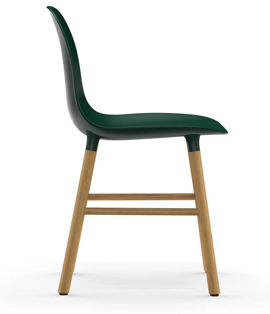 Stolička Form Chair – zelená/dub