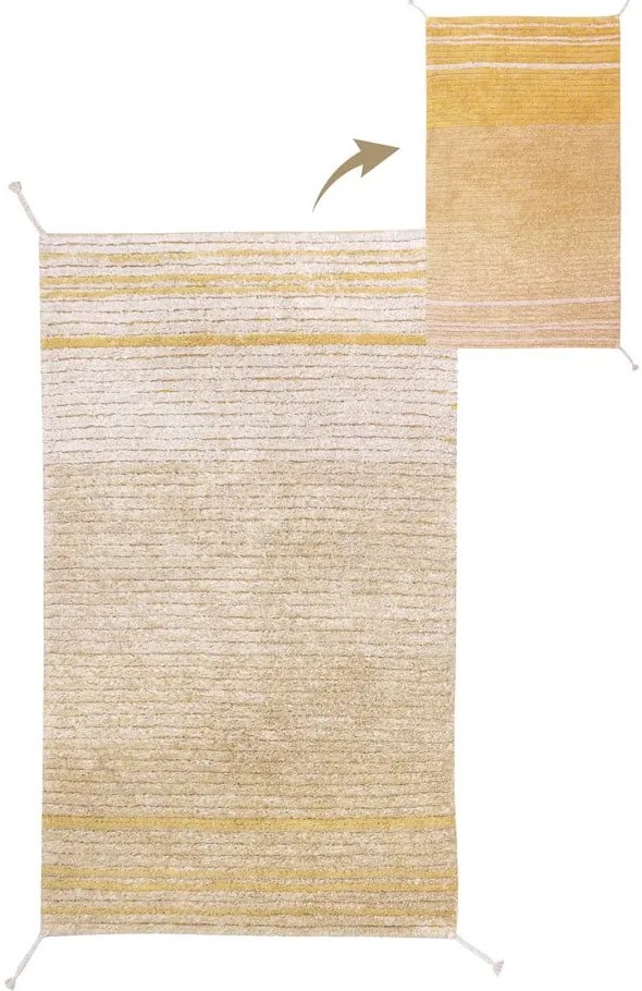Okrovožltý bavlnený koberec 80x140 cm Twin Amber – Lorena Canals