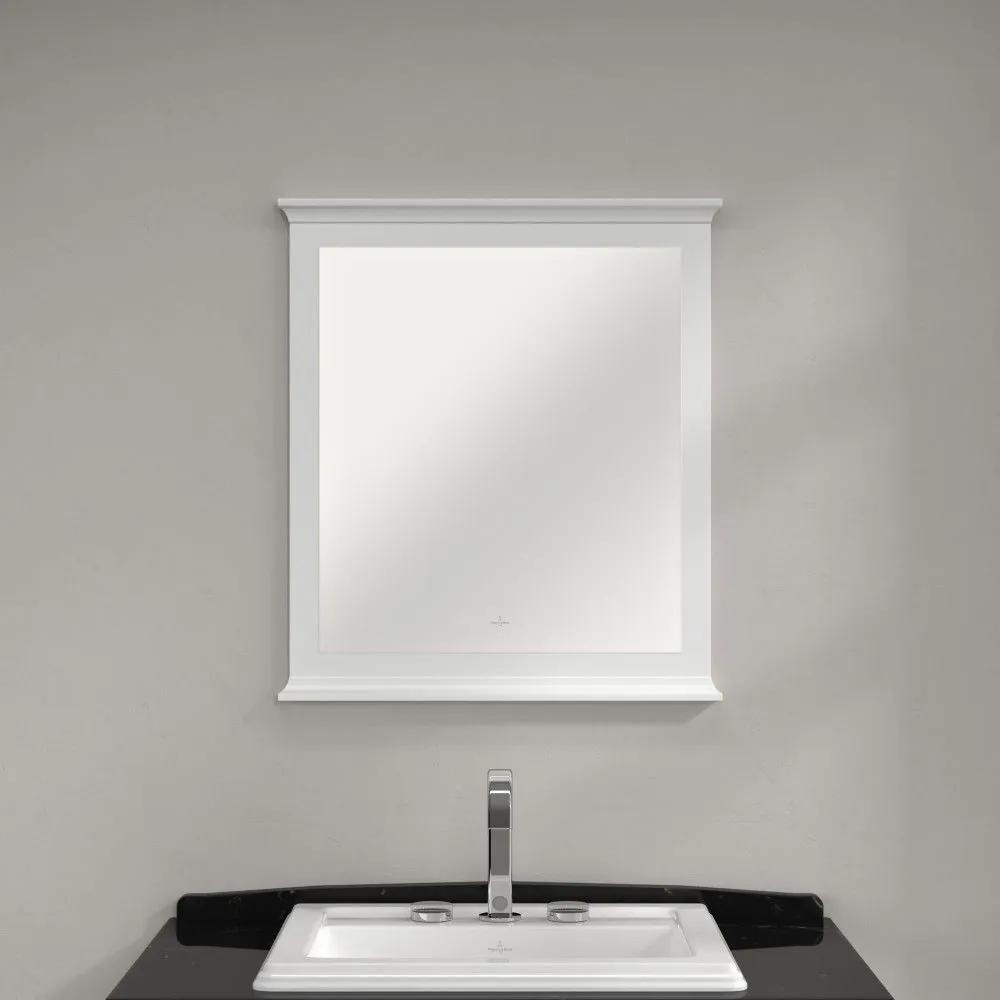 VILLEROY &amp; BOCH Hommage zrkadlo, 685 x 37 x 740 mm, matná biela lakovaná, 85652100