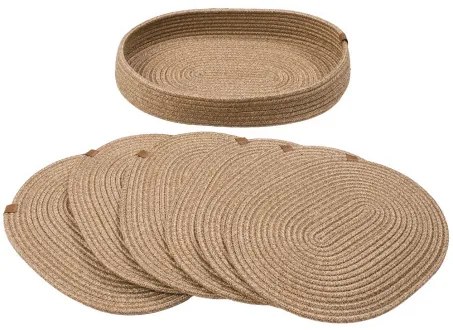 Podložka pod tanier s košíkom RATTAN béžová (6 ks)