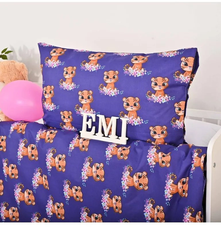 Obliečky detské bavlnené Tiger EMI, Detský set 90x130 + 45x65