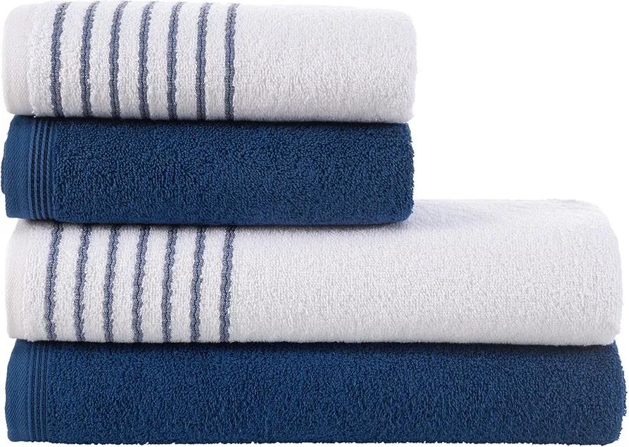 Súprava uterákov a osušiek Eleganza modrá modrá