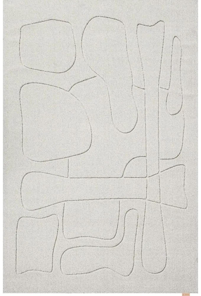 Svetlosivý vlnený koberec 160x230 cm Morphic – Agnella