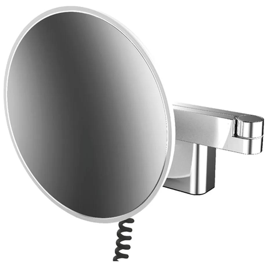 Emco Cosmetic mirrors Evo - Holiace a kozmetické zrkadlo LED, 2 otočné ramená so skrutkovitým káblom a vypínačom, 5 násobné zväčšenie,…