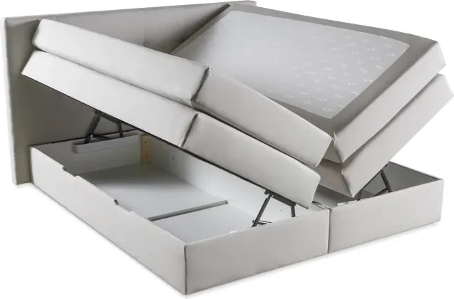 Kontinentálna boxspring posteľ AMBER, 200x180, krémová (barell 03)