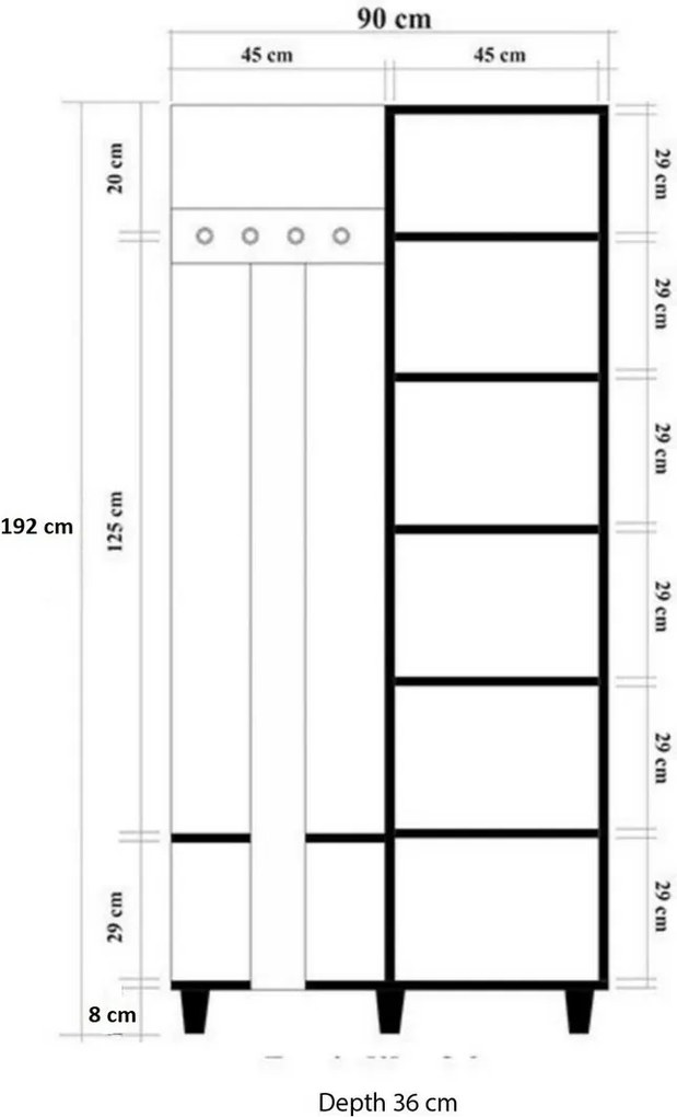 Vešiak so skriňou Garmanto Tree Sonoma Oak