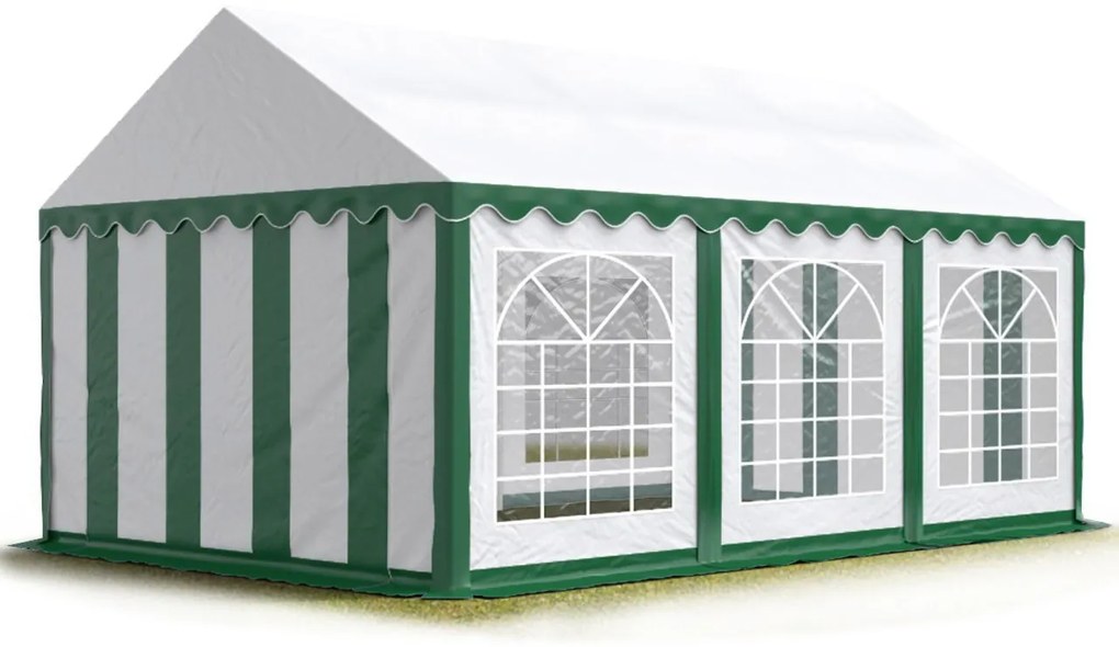 Párty stan Economy 4 x 6 m | zeleno-biela