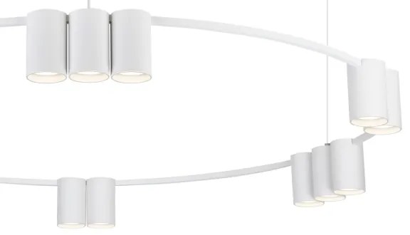 Luster na lanku GENESIS 15xGU10/8W/230V biela