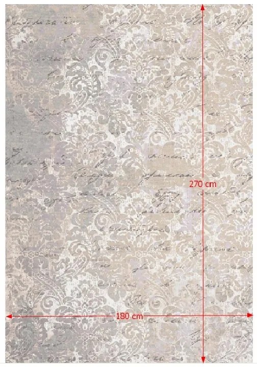 Koberec Balin 180x270 cm - béžová / vzor