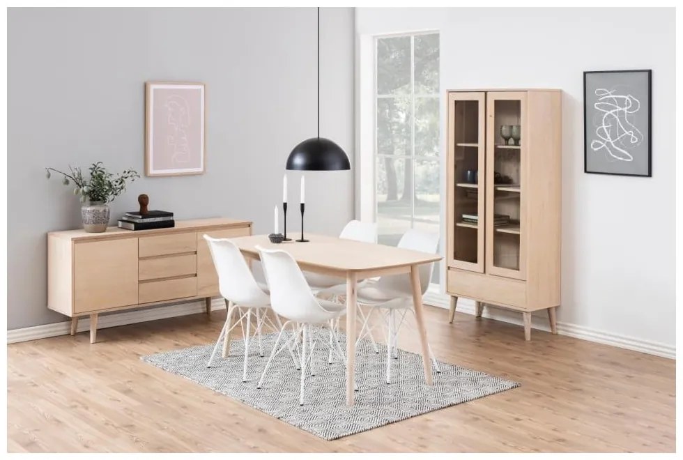 Vitrína v dekore duba v prírodnej farbe 80x178 cm Nagano – Actona