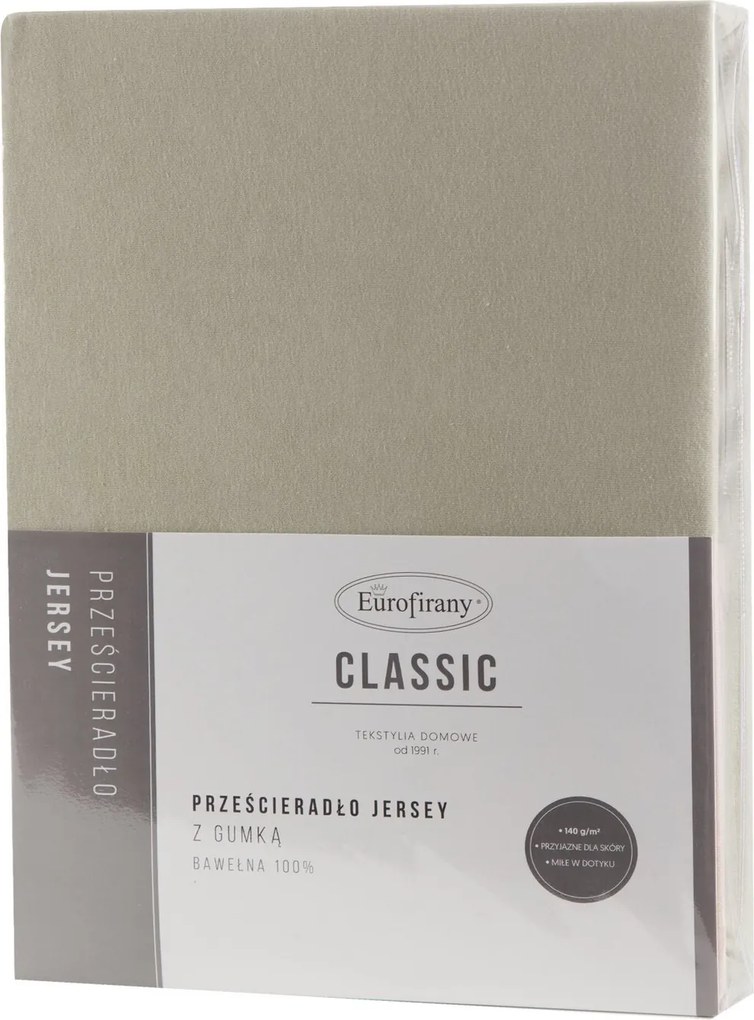 JERSEY PRESTIERADLO JERSEY3 140X200 CM BÉŽOVÉ