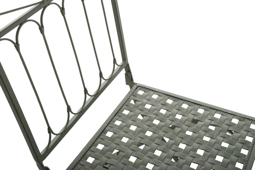 Kovová skladacia stolička Asina (SET 2 ks) - Zelená antik