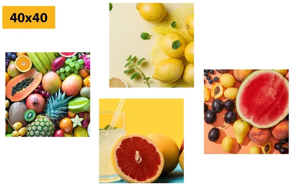Set obrazov chutné ovocie