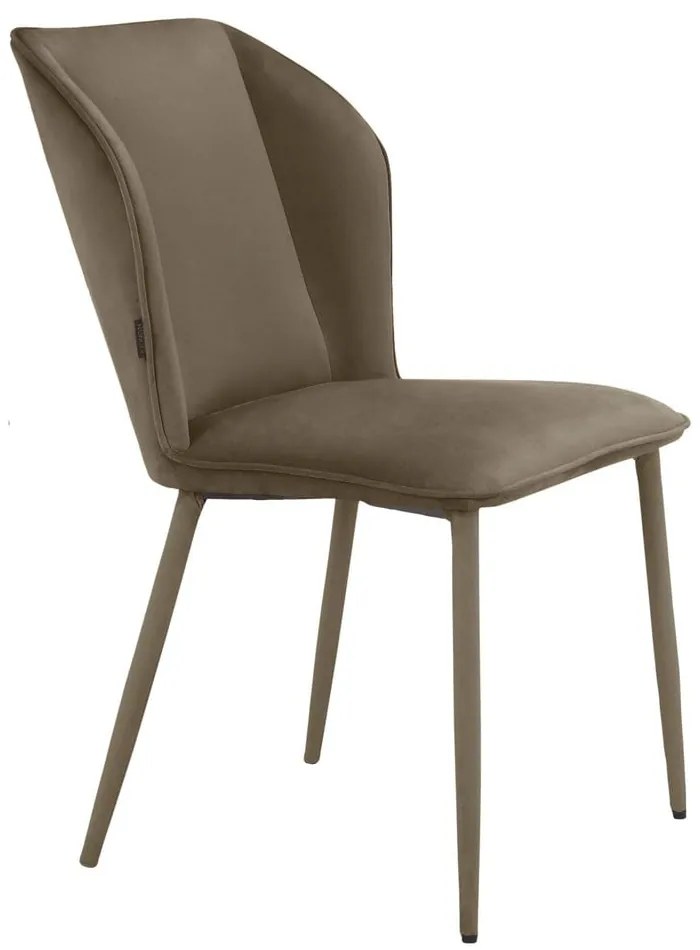 Hnedé zamatové jedálenské stoličky v súprave 2 ks Wilma – Støraa