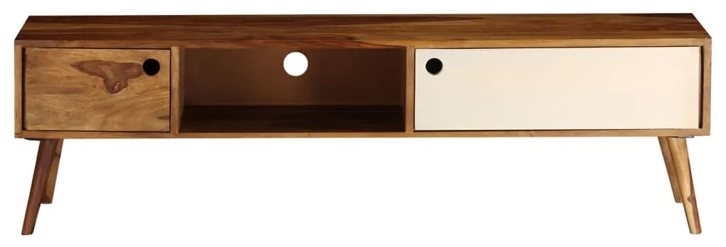 vidaXL TV stolík 140x50x35 cm masívne sheeshamové drevo