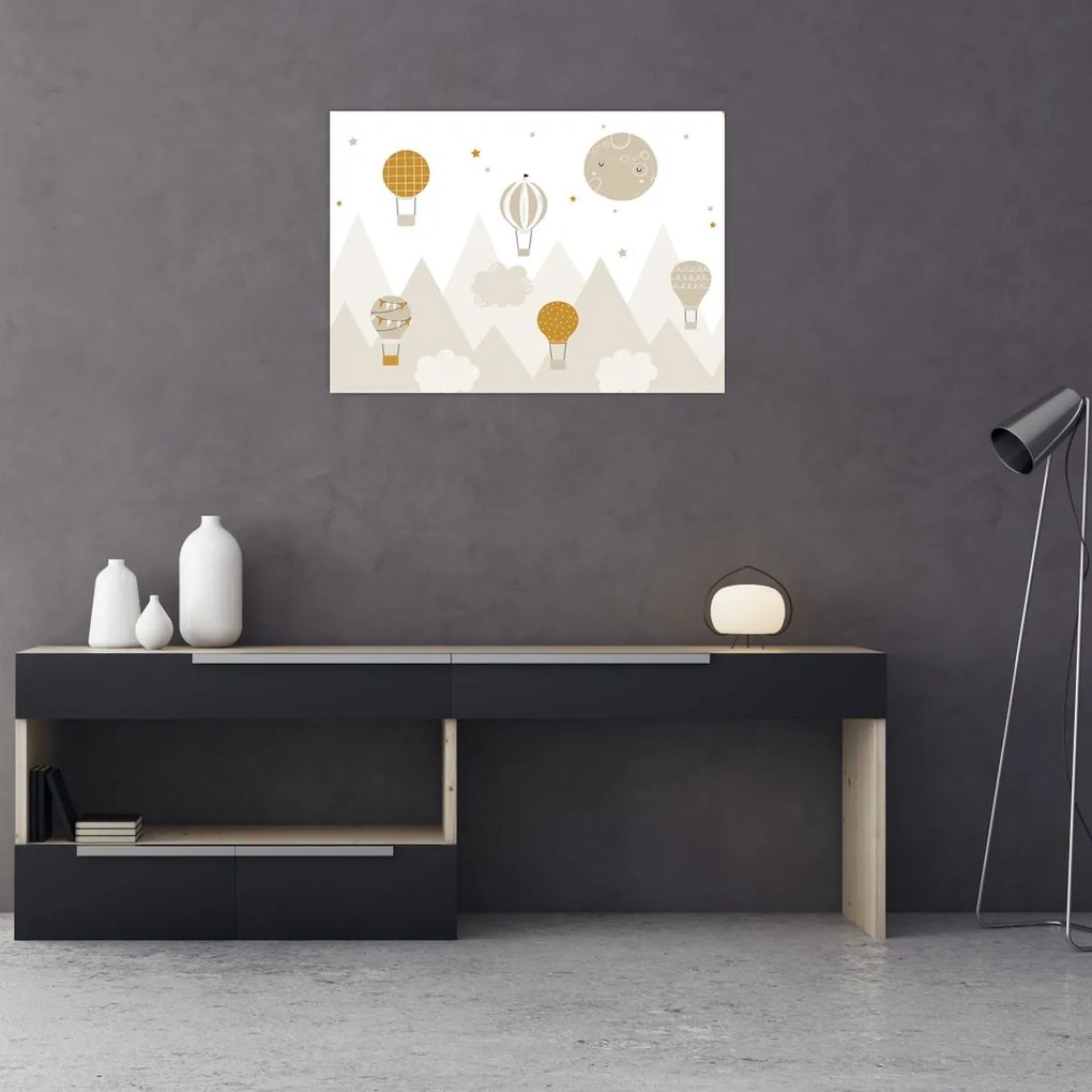 Obraz - Lietajúce balóny (70x50 cm)
