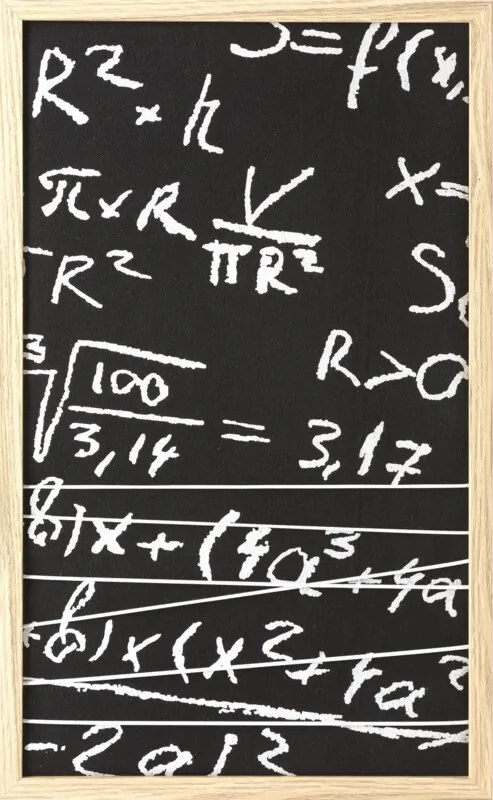OBRAZ MATH (1) 33X1X55 CM ČIERNY