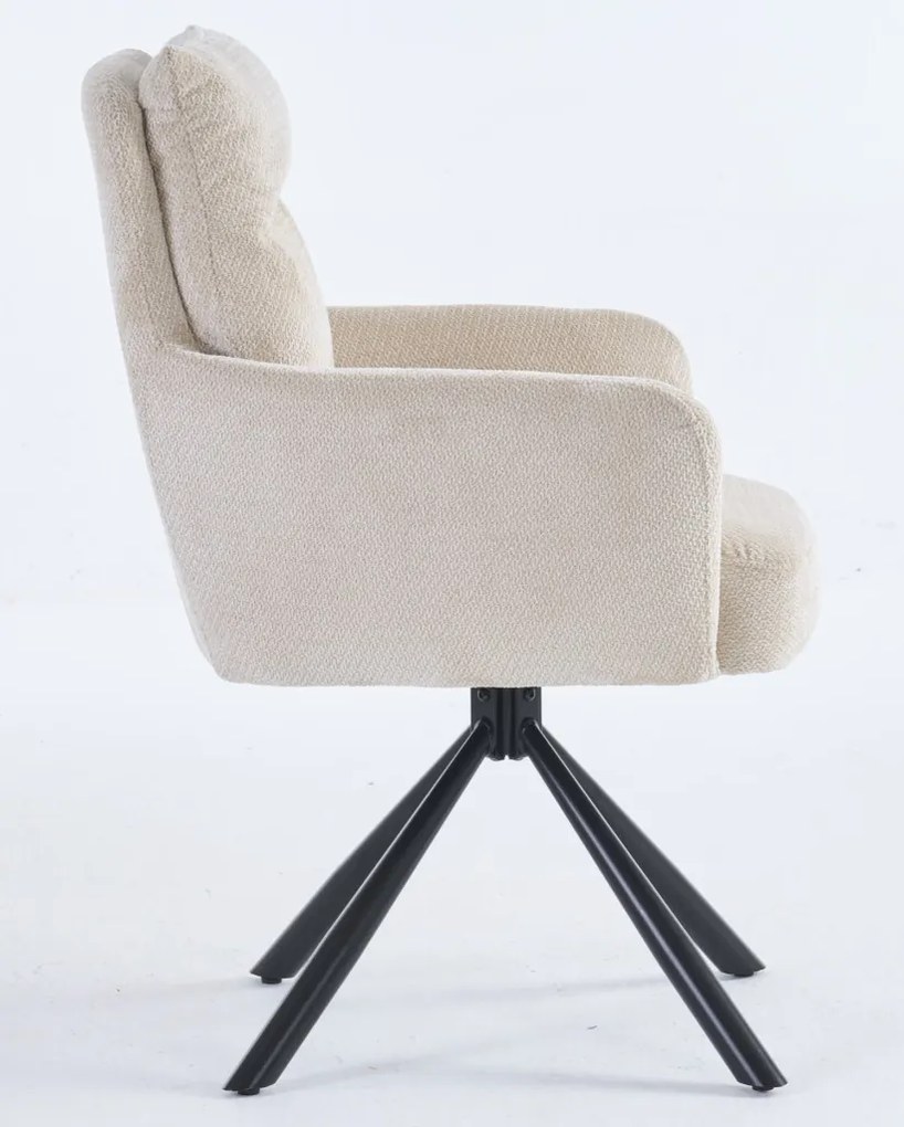 Jedálenská stolička Stephanie, béžová látka