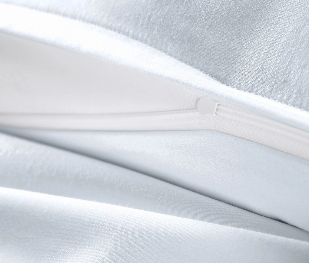 Posteľná bielizeň z bavlny a saténu, biela, štandardná veľkosť