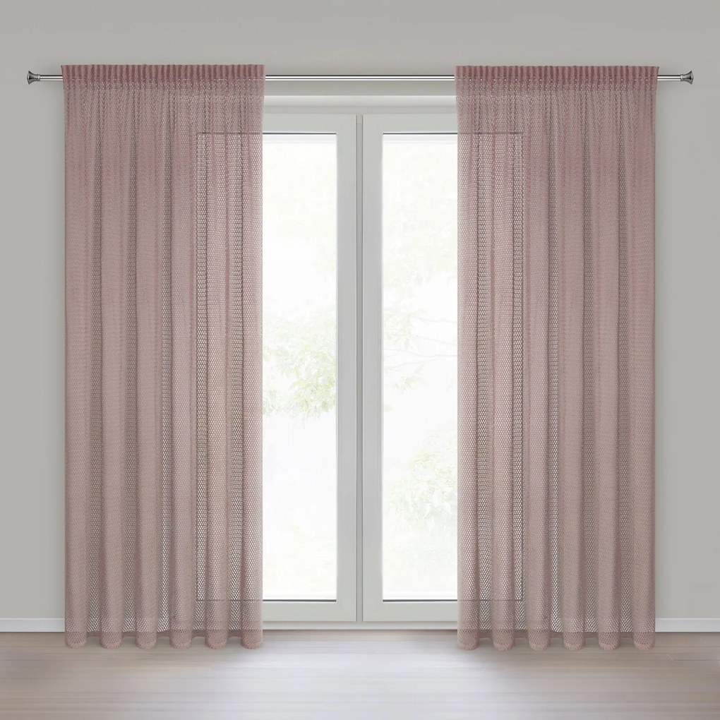 ZÁVES NA PÁSKE GABBY 140X270 CM RUŽOVÁ