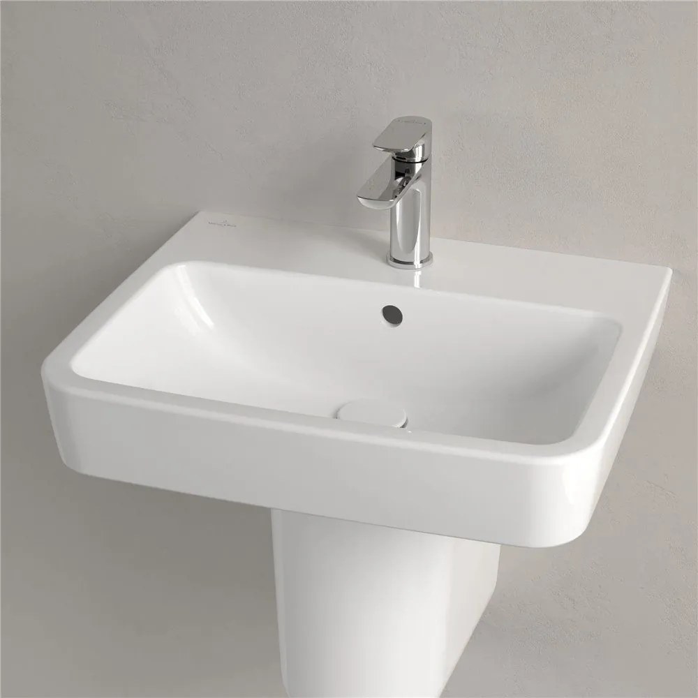 VILLEROY & BOCH O.novo závesné umývadlo s otvorom, s prepadom, 550 x 460 mm, biela alpská, 4A415501