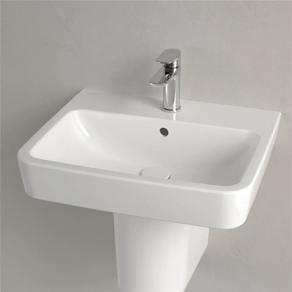 VILLEROY &amp; BOCH O.novo závesné umývadlo s otvorom, s prepadom, 550 x 460 mm, biela alpská, 4A415501