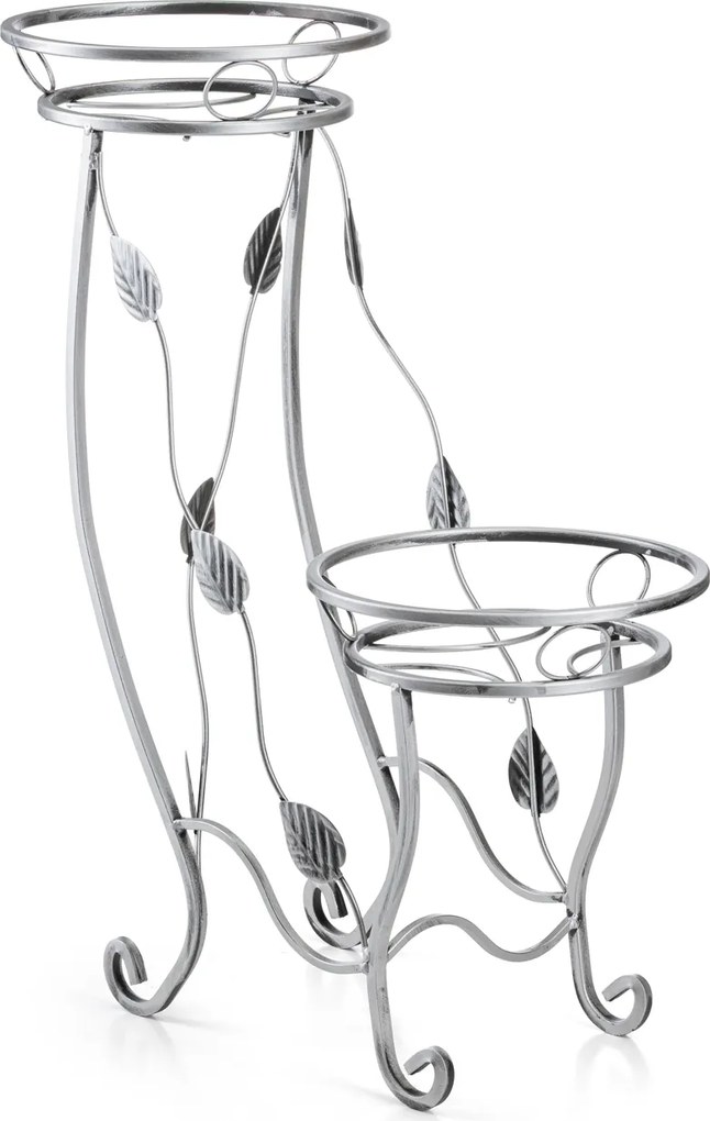 STOJAN NA KVETINÁČ JULYAN 70X50 CM STRIEBORNÁ