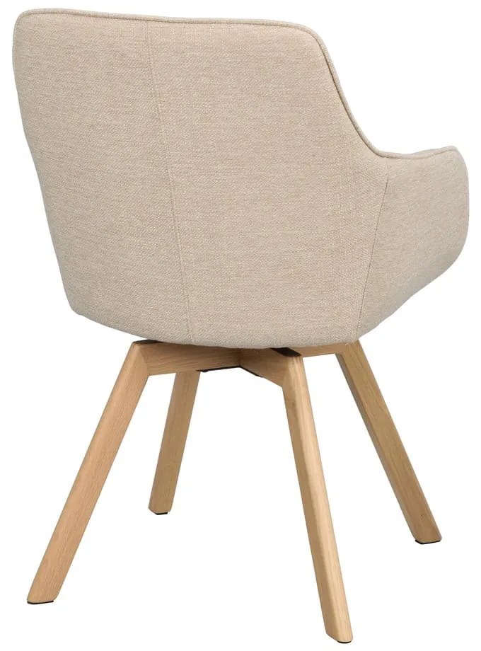 Béžové čalúnené jedálenské kreslá v súprave 2 ks Alison – Rowico