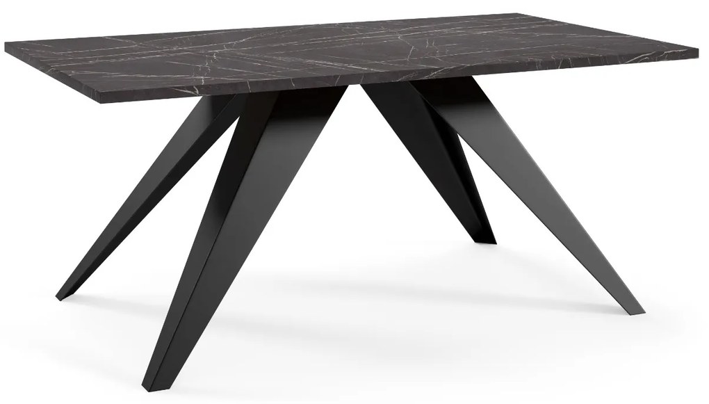 KONFERENČNÝ STOLÍK TIBERIO PIETRA GRIGIA MRAMOR ČIERNY 120 cm