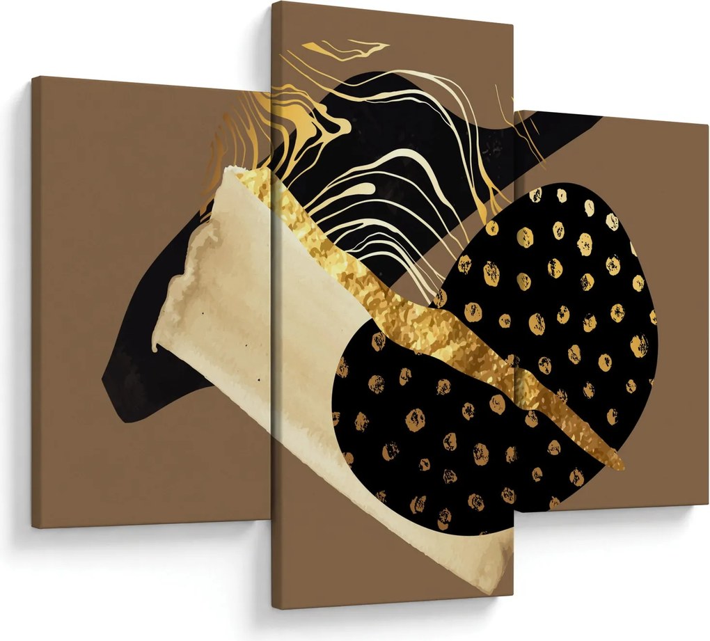 Obraz - Abstrakcia golden brown N⁰1 (90x60 cm)