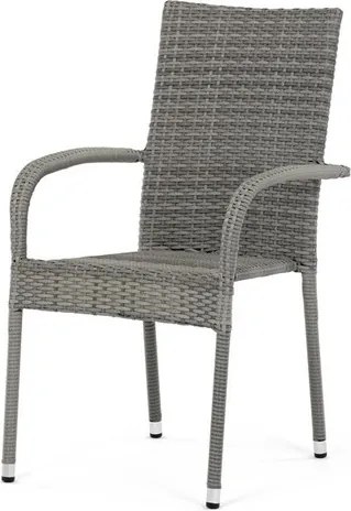 Záhradná stolička Autronic kov Šedá AZC-S2114 GREY
