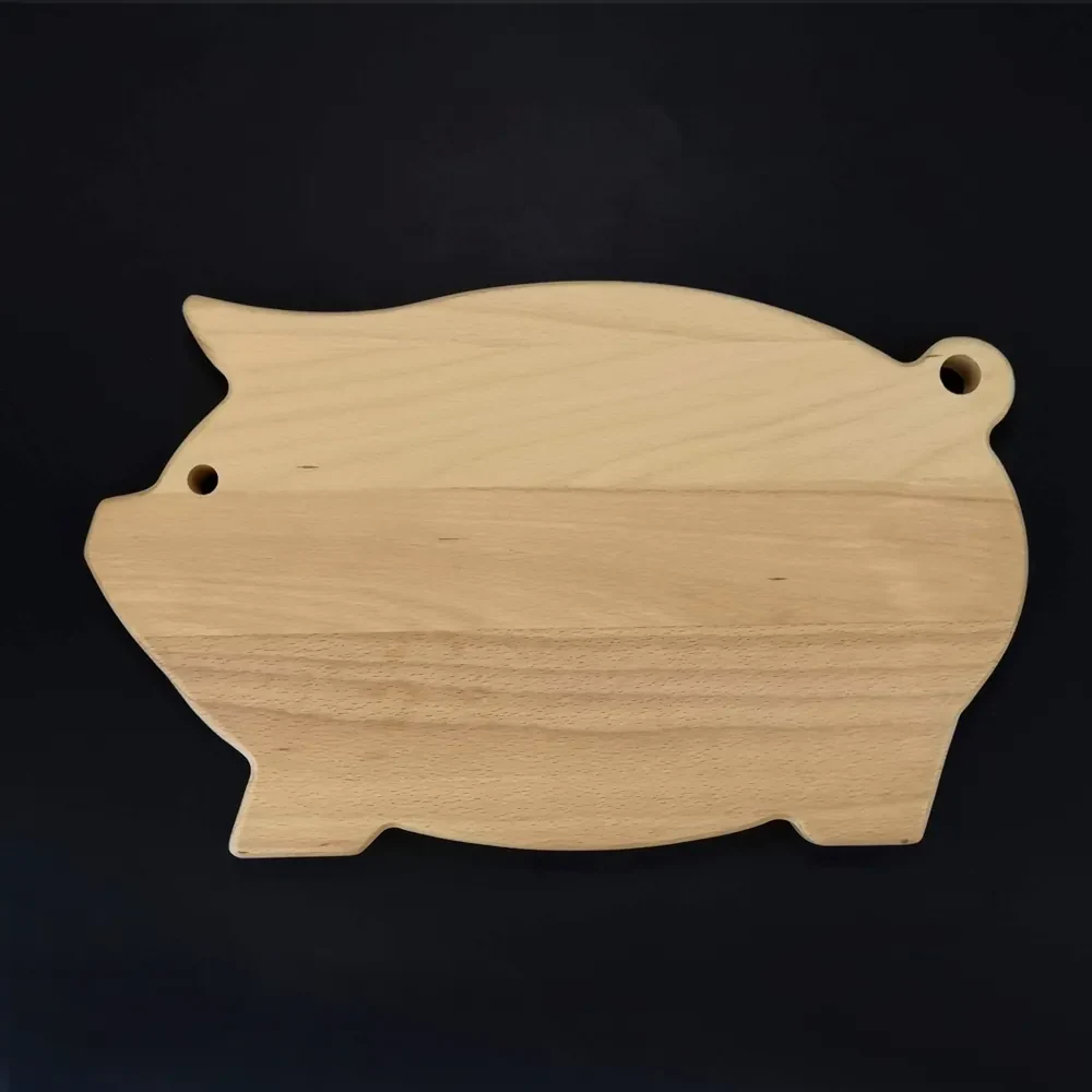 AMADEA Drevená doštička servírovacia v tvare ošípanej, masívne drevo, 36x22x2 cm