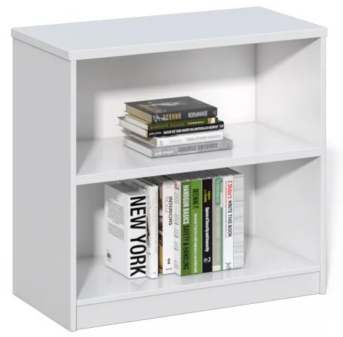 Nízky kancelársky regál Houseland Prime Line 01 80 cm biely