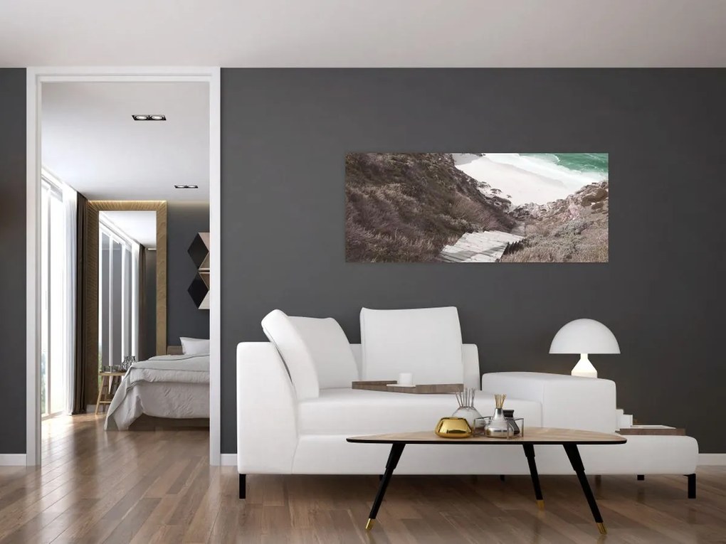 Obraz - Cesta k smaragdovému moru (120x50 cm)