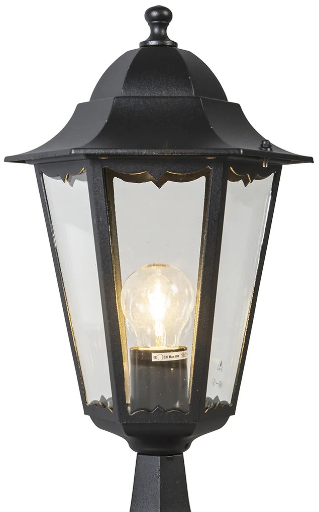 Klasická vonkajšia lampa s podstavcom čierna IP44 - New Orleans