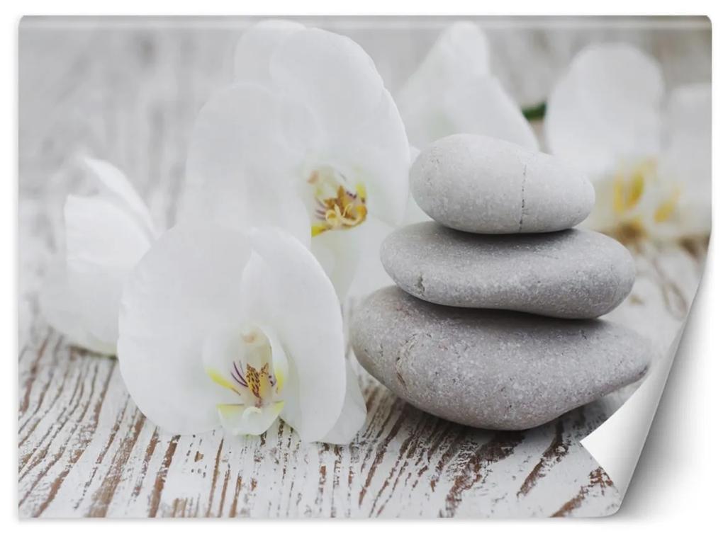 Fototapeta, Květiny Zenové kameny - 100x70 cm